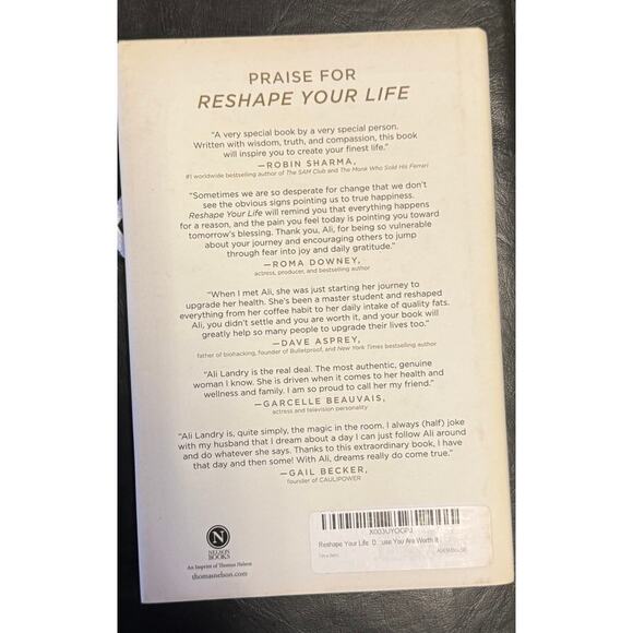 Reshape Your Life: Don’t Settle Because You Are Worth It Hardcover Ali Landry - Picture 2 of 2